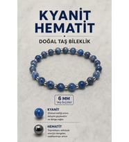 Kyanit Hematit Doğal Taş Bileklik