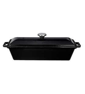 Lava Döküm Ekmek Tenceresi / Terrine Serisi. Ölçü 11x29cm. (Mat Siyah)