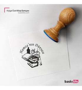 Kişiye Özel Kitap Damgası Kitap Mührü Kaşe Kitap Mühür Özel Damga 343