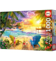 Educa 1000 Parçalık Aşk Plajı Puzzle - 20255 - Lovers Beach