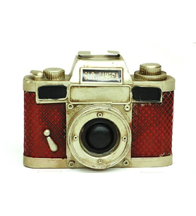 Dekoratif Metal Fotoğraf Makinesi Obje Biblo Vintage Hediyelik
