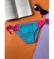 Handmade El Örgüsü Mavi Bikini Altı