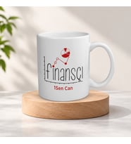 Kişiye Özel İsimli Finansçı Meslek Kupa Bardak