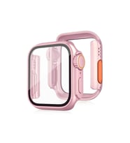 Northcity Apple Watch ile Uyumlu 44mm'den 49mm'ye Kasa Dönüştürücü ve Ekran Koruyucu - Rose Gold