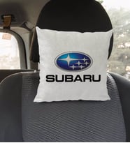 BK Gift Subaru Tasarımlı Kare Araç Koltuk Yastığı-1