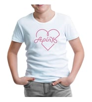 Apink - Logo Kalp Beyaz Çocuk Tshirt
