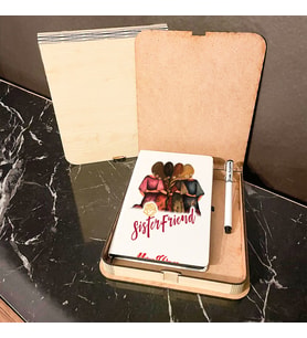 Sister Friend Ahşap Kutulu Defter Kalem Set 002