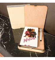 Sister Friend Ahşap Kutulu Defter Kalem Set 002
