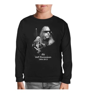 Jeff Hanneman - RIP Siyah Çocuk Sweatshirt