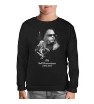 Jeff Hanneman - RIP Siyah Çocuk Sweatshirt