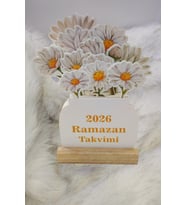 2026 Papatya Ramazan Takvimi Ahşap Ayaklı Ramazan Takvimi Temalı Özel Tasarım Takvim