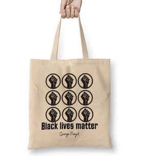 Black Lives Matter George Floyd 2022 Bez Çanta Uzun Saplı