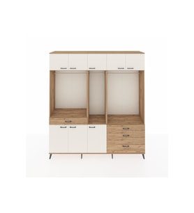 Hyperion Dolap 8 Raflı 4 Çekmeceli 3 Askılı 220x44x243 Çam-Aytaşı/Çam