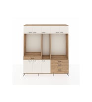 Hyperion Dolap 8 Raflı 4 Çekmeceli 3 Askılı 220x44x243 Çam-Aytaşı/Çam