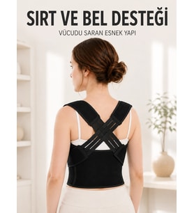 Dik Duruş Korsesi Ayarlanabilir Lastikli Sırt Ve Bel Destekli Postür Korsesi