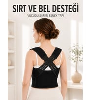 Dik Duruş Korsesi Ayarlanabilir Lastikli Sırt Ve Bel Destekli Postür Korsesi