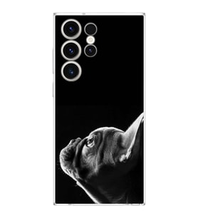 PrintiFy Samsung Galaxy S23 Ultra ile Uyumlu Köpek 1 Kamera Korumalı Şeffaf Kılıf
