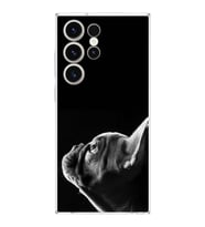 PrintiFy Samsung Galaxy S23 Ultra ile Uyumlu Köpek 1 Kamera Korumalı Şeffaf Kılıf