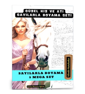 Sayılarla Boyama Tablo Seti (Güzel Kız ve Atı)