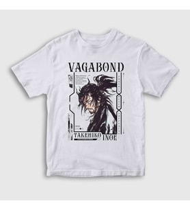 Presmono Unisex Çocuk Beyaz Musashi Miyamoto Manga Vagabond T-Shirt 492302tt