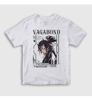 Presmono Unisex Çocuk Beyaz Musashi Miyamoto Manga Vagabond T-Shirt 492302tt