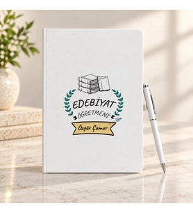 Edebiyat Öğretmenine İsme Özel Defter ve Kalem Seti