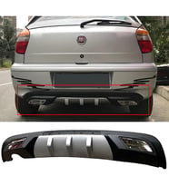 Fiat Palio Difüzör Difizör Gri + Kare Egzoz Görünüm C Tip