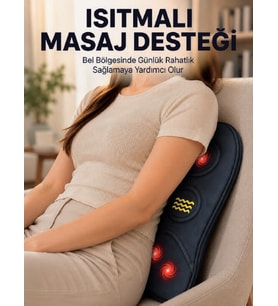 Titreşimli Isıtmalı Sırt ve Bel Masaj Minderi Ergonomik Tasarım