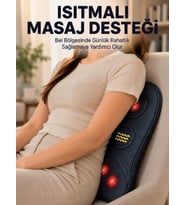Titreşimli Isıtmalı Sırt ve Bel Masaj Minderi Ergonomik Tasarım