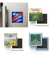 Buzdolap Magnetleri - Kongo Demokratik Cumhuriyeti Kinşasa - 4'lü Set Magneti