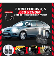 Ford Focus 2.5 2008-2011 Kısa Far Uyumlu Şimşek Etkili Led Xenon Premium Series H7