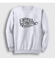 Presmono Unisex Beyaz Logo Creedence Clearwater Revival Sweatshirt 490647tt (Beyaz)