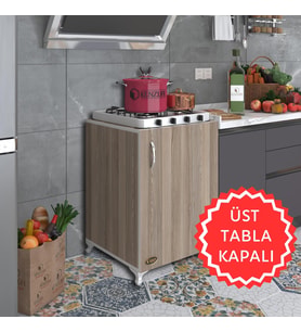 Kenzlife ocak dolabı hoşseda crd 85*60*56 hazır mutfak klasik set üstü ocak için arkalıksız (Karışık)