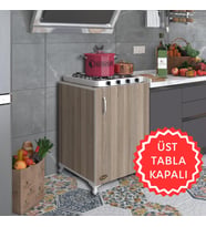 Kenzlife ocak dolabı hoşseda crd 85*60*56 hazır mutfak klasik set üstü ocak için arkalıksız (Karışık)