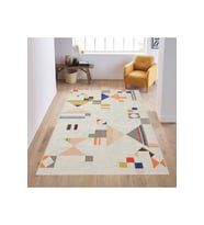 Rovigo Home Dijital Baskı Yıkanabilir Kaymaz Taban Salon Halısı RVG0601 (Bej)