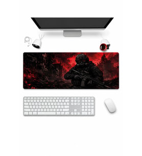 SonicTouch Klavye Mousepad 32x70cm Dikişsiz Pürüzsüz Sıvı Geçirmez Kaymaz Taban Kıyamet Devriyesi