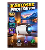 Full HD Kablosuz Projeksiyon Cihazı – 160 ANSI Lümen 130 İnç Ekran ve 4K İçerik Uyumu