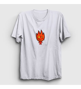 Presmono Unisex Beyaz Ateş Ve Su Oyun Fireboy Sevgili T-Shirt 457473tt (Beyaz)