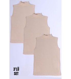 KADIN SIFIR KOL BOĞAZLI BODY 3LÜ SET 