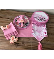 SOFRA SUNUM TAM SET GÜL DETAYLI (Krem)