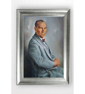 Gümüş Çerçeveli Atatürk Tablo cv1070