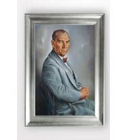 Gümüş Çerçeveli Atatürk Tablo cv1070