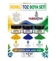 3'lü Set Premium Parafin Soya Wax Toz Mum Boyası Hobi Seti - 5 cc (Sarı, Mavi, Yeşil) BKFAB3SRMY5G