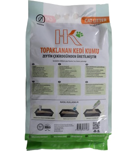 Çekirdeğinden Üretilen Aktif Karbonlu%100 Doğal Kedi Kumu 7.5L