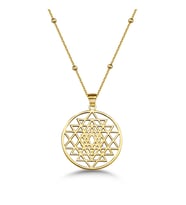 Sri Yantra Gümüş Kolye - Rose