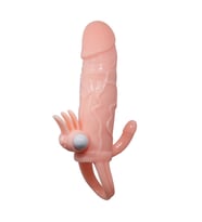 OdinsShop Anal Vajinal Klitoral Uyarıcılı Titreşimli Penis Kılıfı