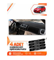SKODA FABİA (2007-2014) Uyumlu Ön Torpido Koruma Kılıfı Halısı - Siyah