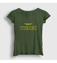 Presmono Kadın Haki Trench Twenty One Pilots T-Shirt 120362tt (Haki)