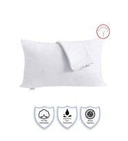 15 Adet Sıvı Su Geçirmez Terletmez %100 Pamuk Yastık Alezi Fermuarlı Akfil 63 Tel Dokuma %100 Pamuk 50x70 Cm Beyaz