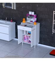 Modilayn EMİR 60x88x32,5 cm Çok Amaçlı 2 Kapak 1 Çekmece 1 Raf 2 Bölmeli Dolap